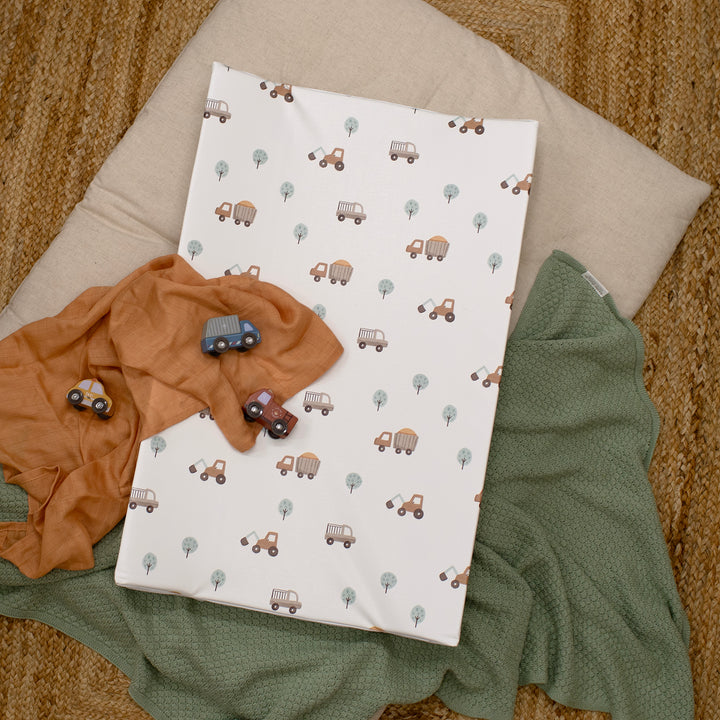 Mabel & Fox - Wedge Baby Changing Mat - Little Wheels