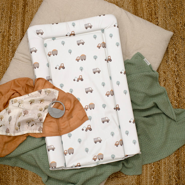 Mabel & Fox - Baby Changing Mat - Little Wheels