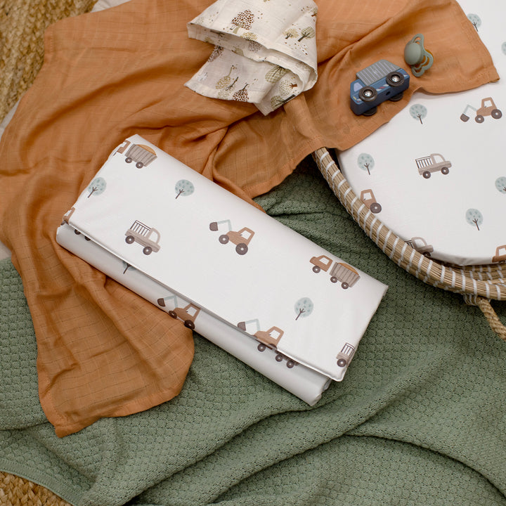 Mabel & Fox - Travel Changing Mat - Little Wheels
