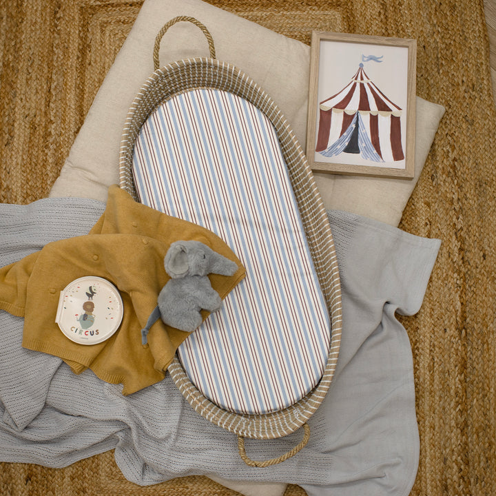 Mabel & Fox - Basket Changing Mat - Circus Stripe