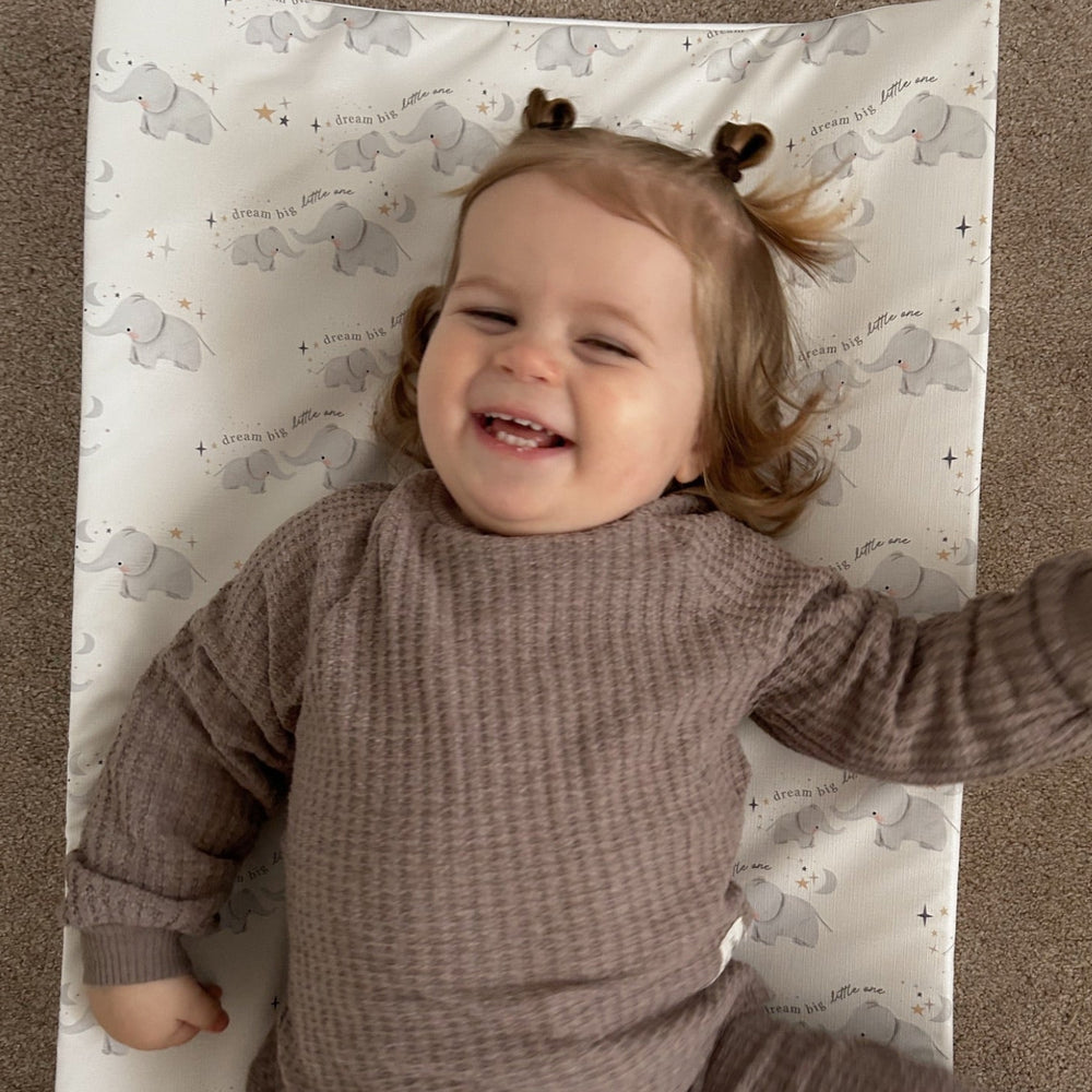 Mabel & Fox - Wedge Baby Changing Mat - Elephants - Mabel & Fox
