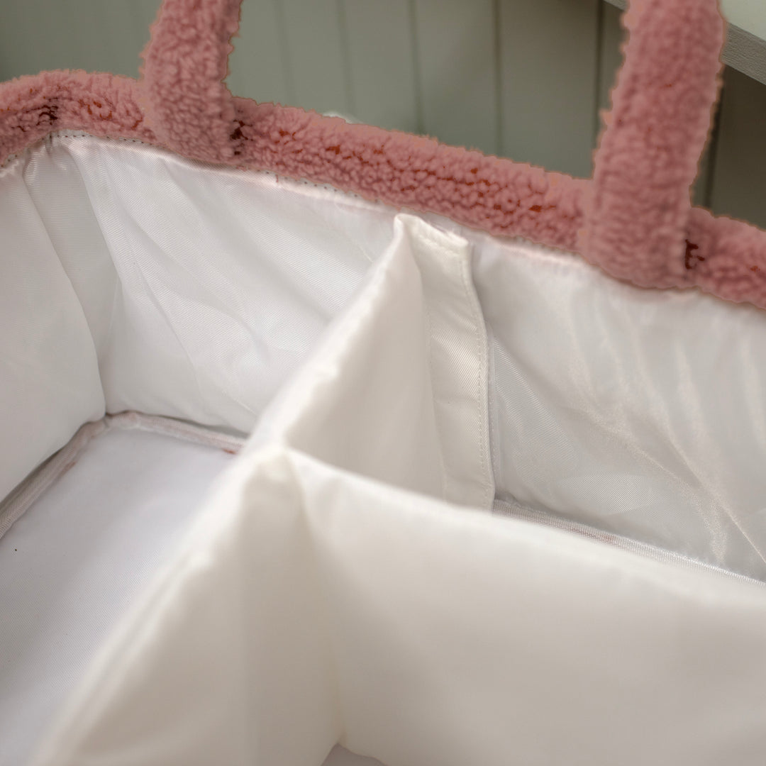 Mabel & Fox - Teddy Nappy Caddy - Rose Pink