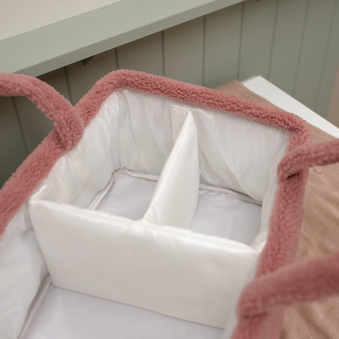 Mabel & Fox - Teddy Nappy Caddy - Rose Pink