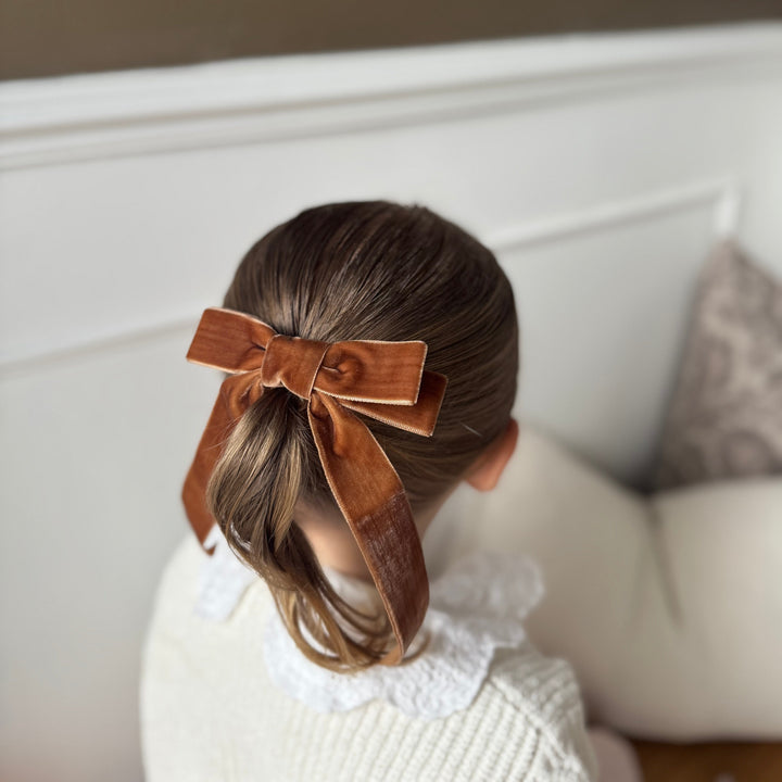 Mabel & Fox - Hair Bow Clips - Brown (2 Pack)