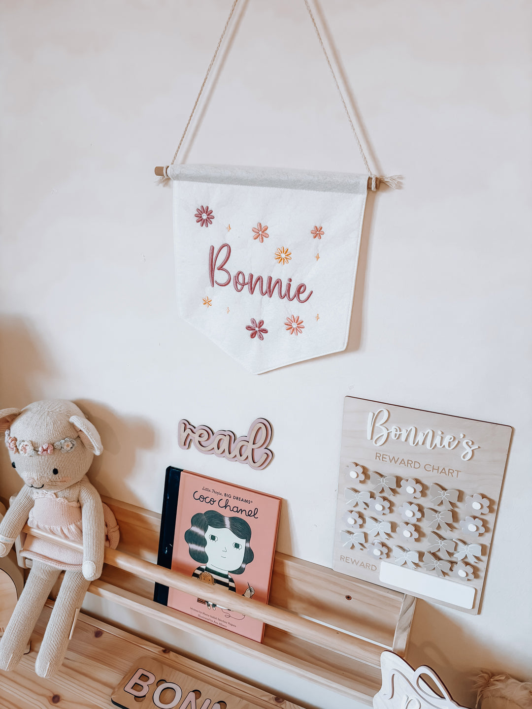 Mabel & Fox - Personalised Felt Flag - Flowers - Mabel & Fox