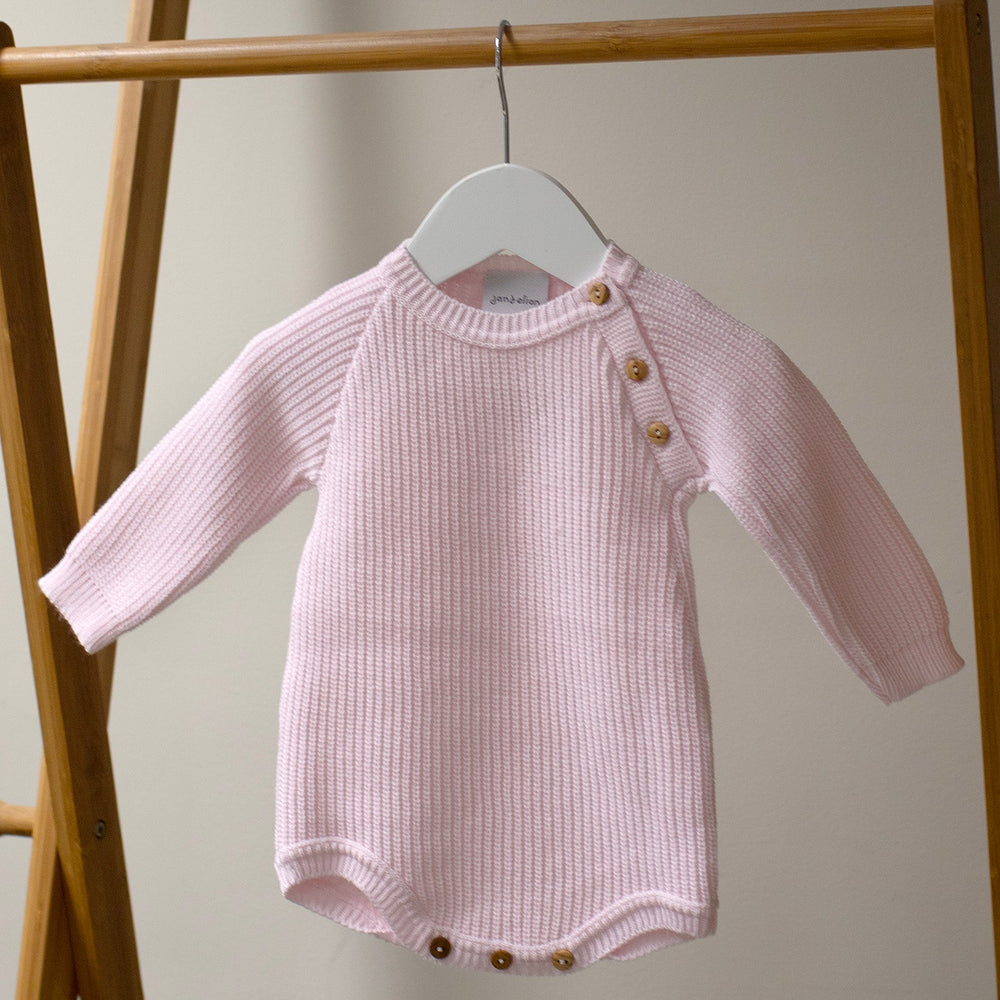 Mabel & Fox - Knitted Romper - Pink - Mabel & Fox
