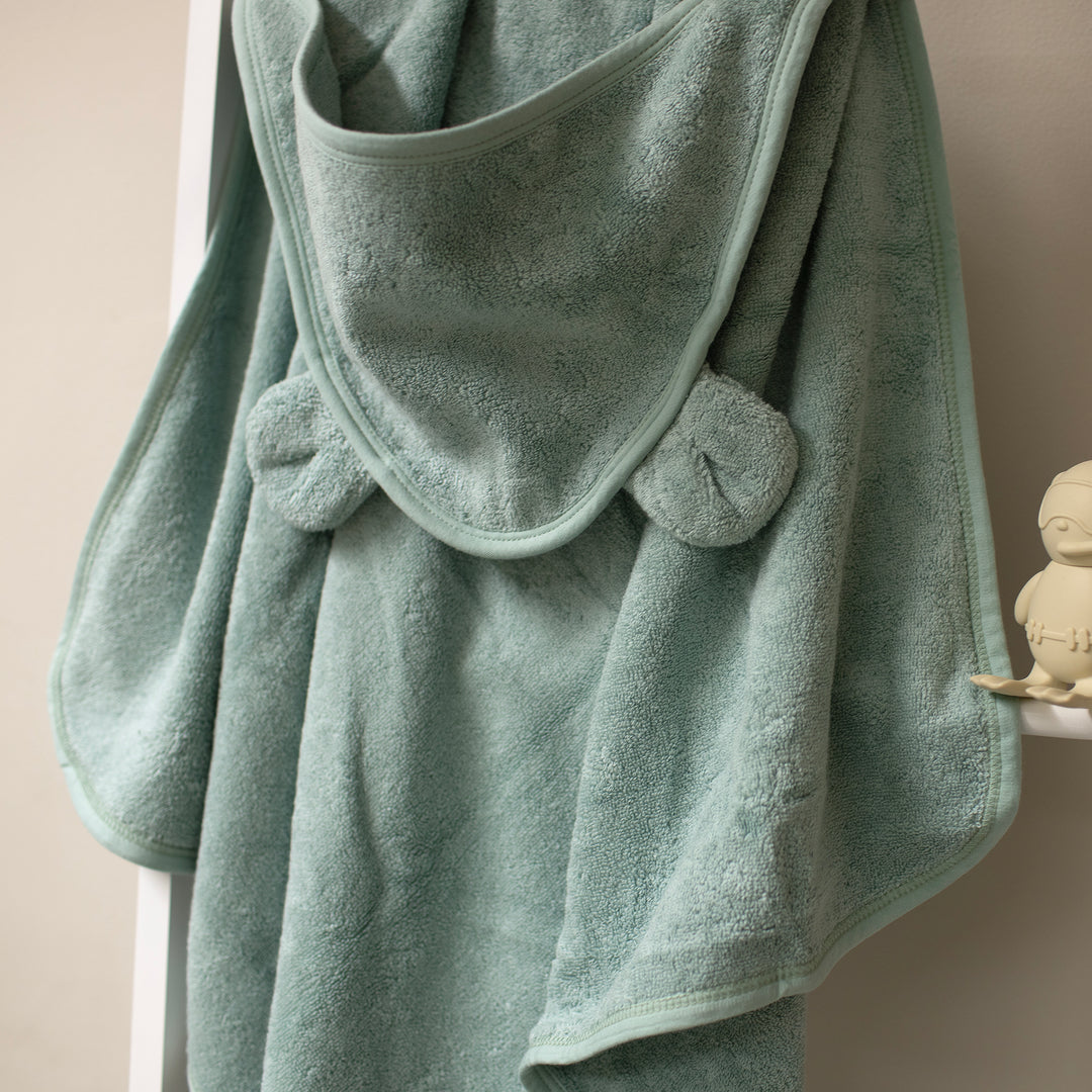 Mabel & Fox - Hooded Towel - Sea Green