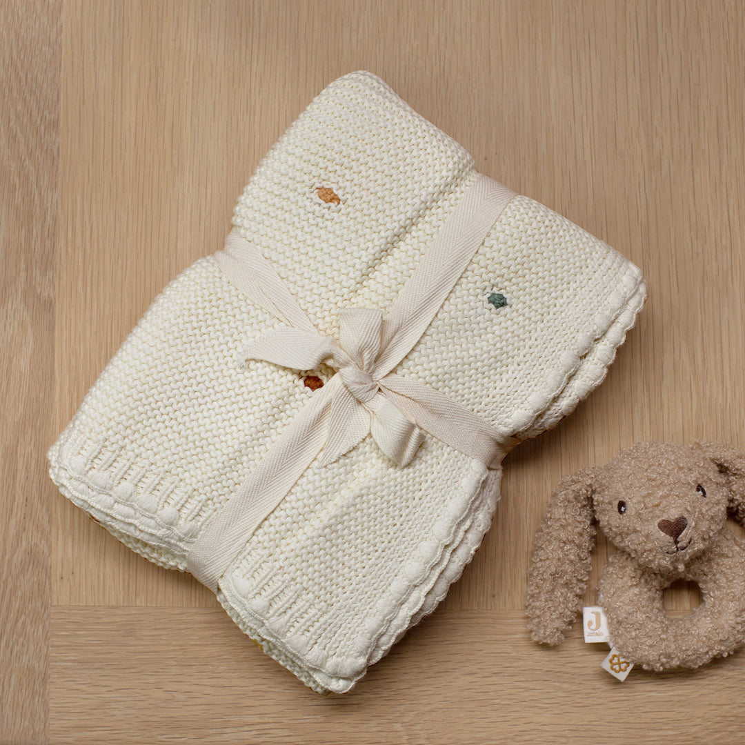 Mabel & Fox - Knitted Blanket - Multi-Colour Bobble