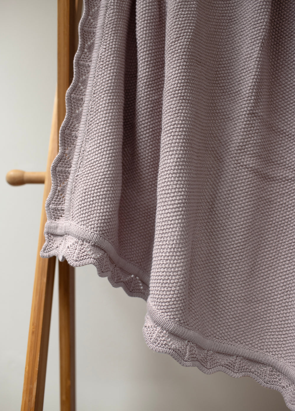 Mabel & Fox - Knitted Baby Blanket - Dusty Lilac - Mabel & Fox