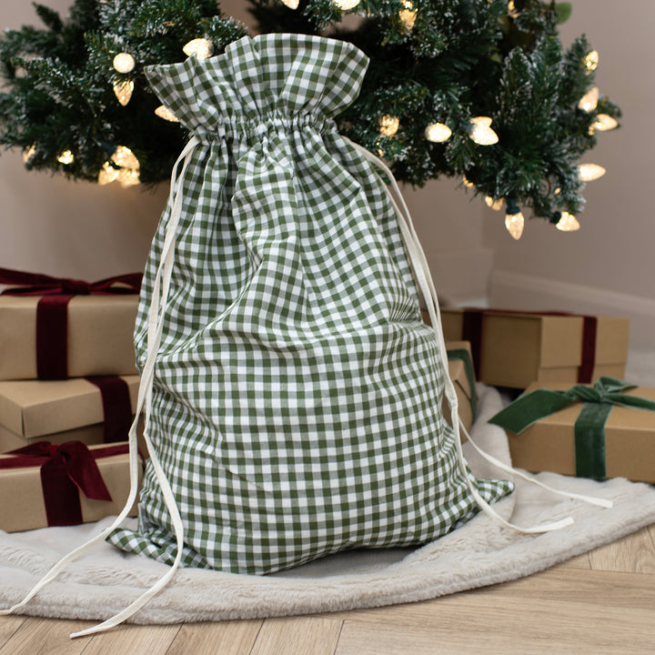 Mabel & Fox - Green Gingham Gift Sack