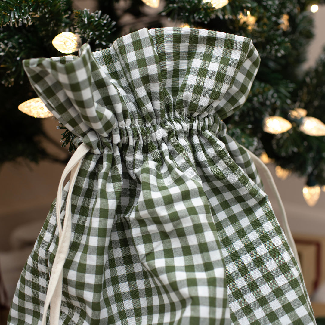Mabel & Fox - Green Gingham Gift Sack