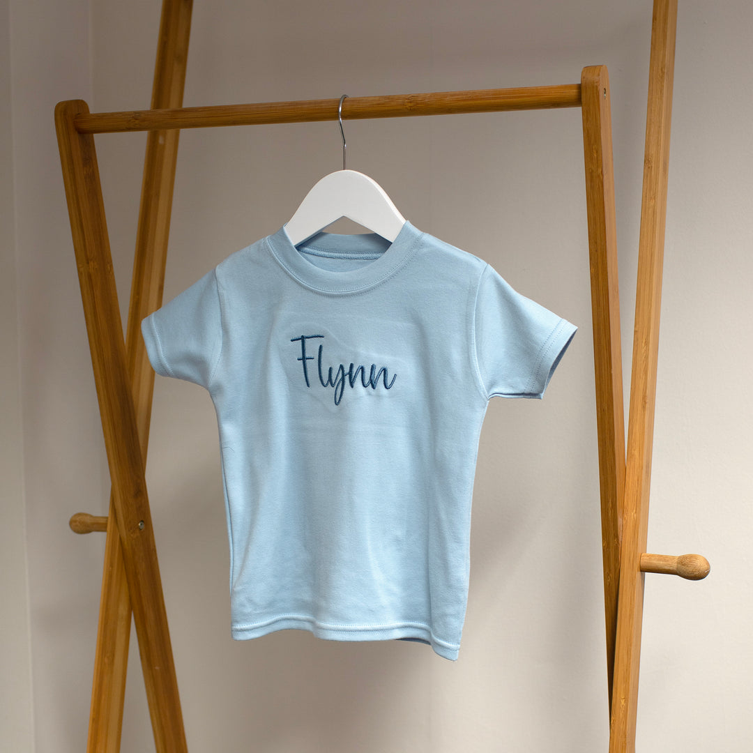 Mabel & Fox - Personalised Name T-Shirt - Blue