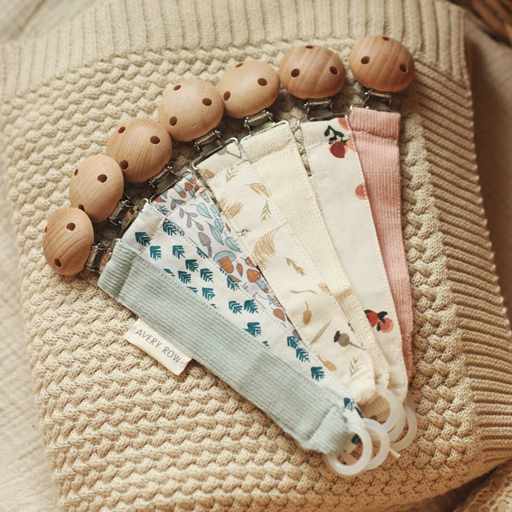 Avery Row - Pacifier Holder - Corduroy Cream