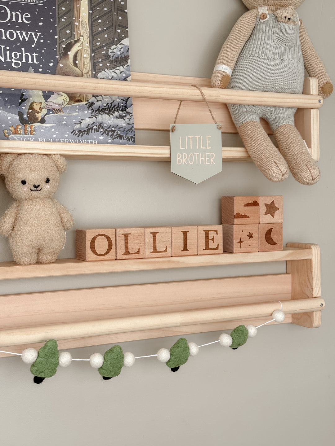 Mabel & Fox - 4 Pcs Wooden Block Set - Starry Night - Mabel & Fox