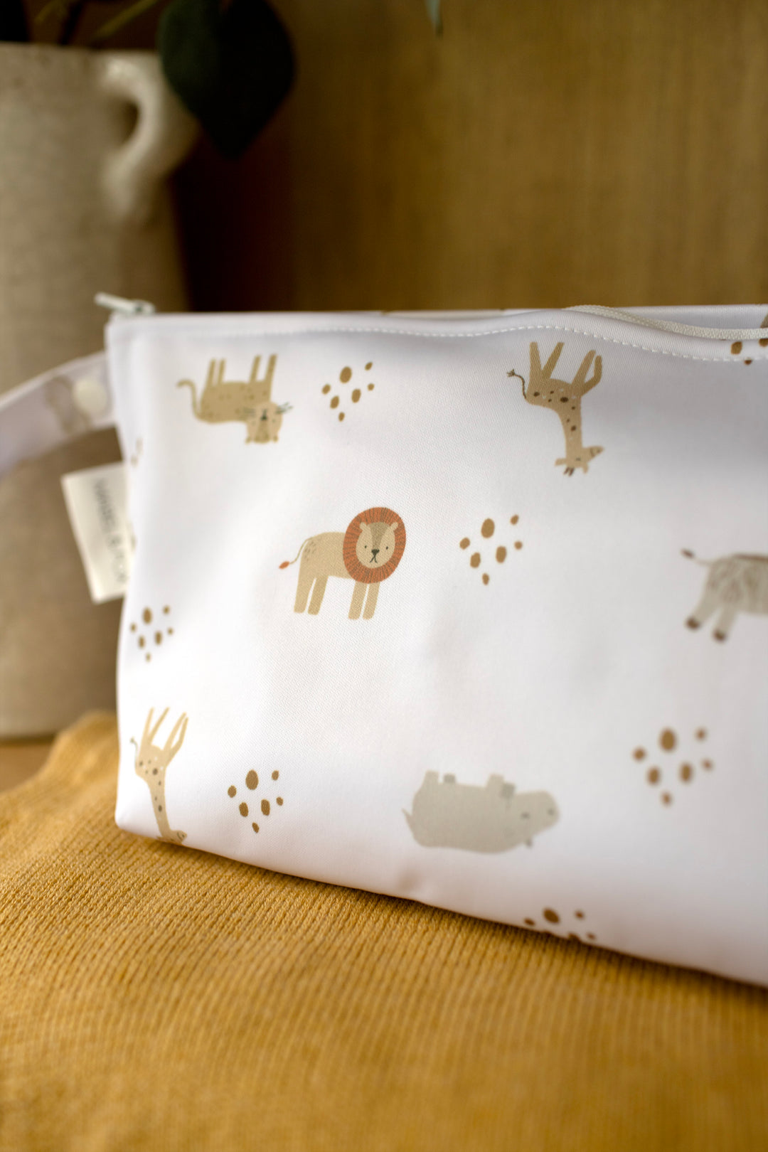 Mabel & Fox - 2 Pcs Wet Bag Set - Boho Safari & Sage Gingham - Mabel & Fox