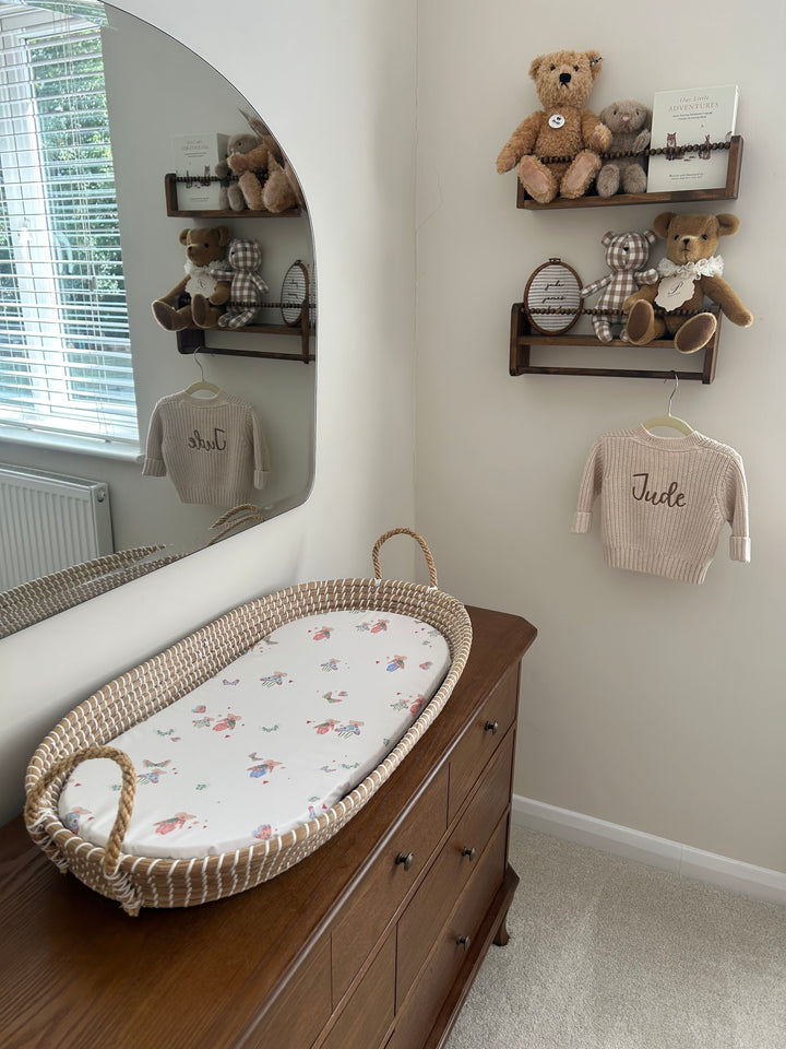Mabel & Fox - Basket Changing Mat - Butterfly Mice - Mabel & Fox