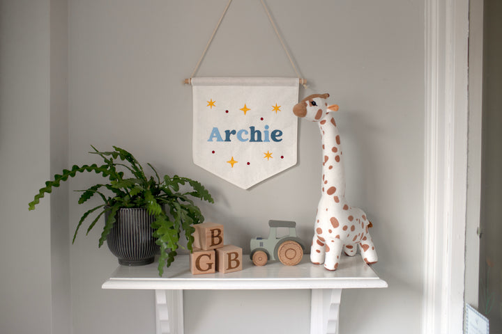 Mabel & Fox - Personalised Felt Flag - Starburst - Mabel & Fox