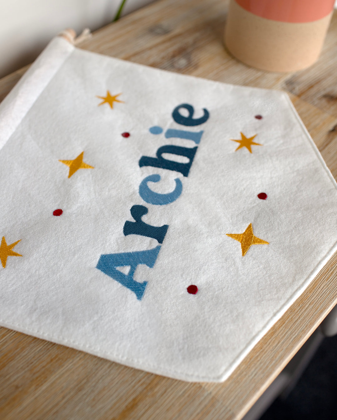 Mabel & Fox - Personalised Felt Flag - Starburst - Mabel & Fox