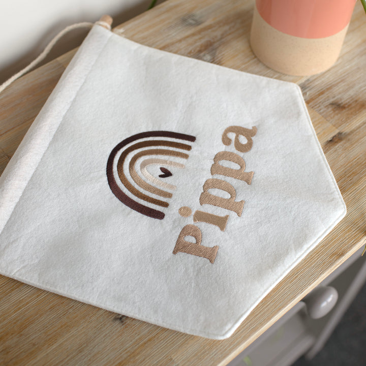 Mabel & Fox - Personalised Felt Flag - Rainbow - Mabel & Fox