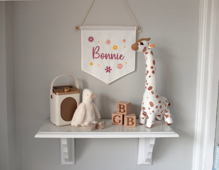 Mabel & Fox - Personalised Felt Flag - Flowers - Mabel & Fox