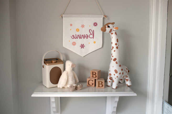 Mabel & Fox - Personalised Felt Flag - Flowers - Mabel & Fox