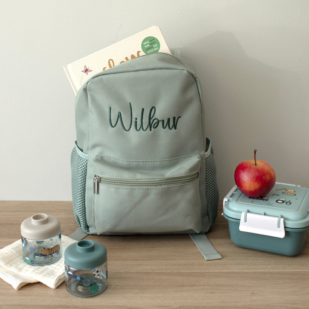 Mabel & Fox - Personalised Kids Mini Backpack - Sage - Mabel & Fox