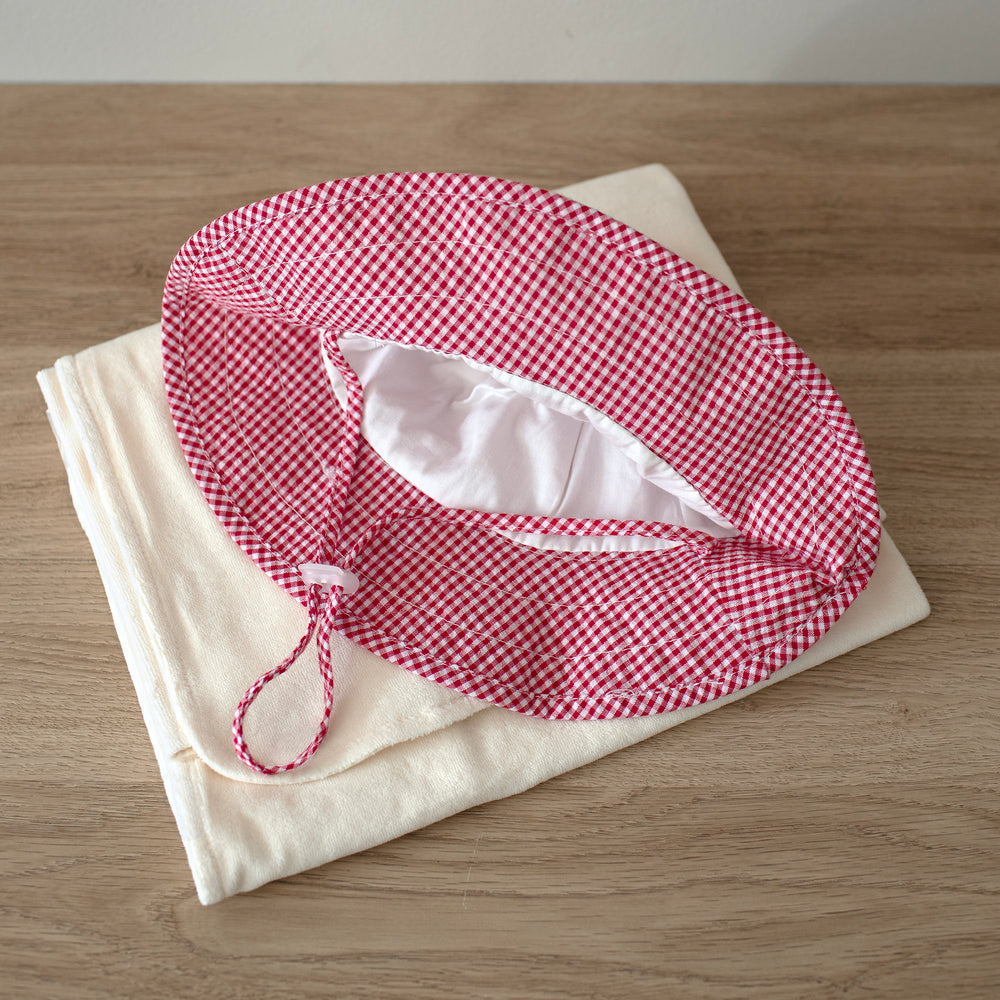 Mabel & Fox - Gingham Sun Hat - Red - Mabel & Fox