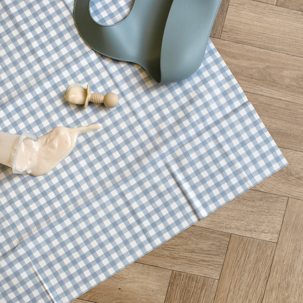 Mabel & Fox - Splash Mat - Blue Gingham - Mabel & Fox