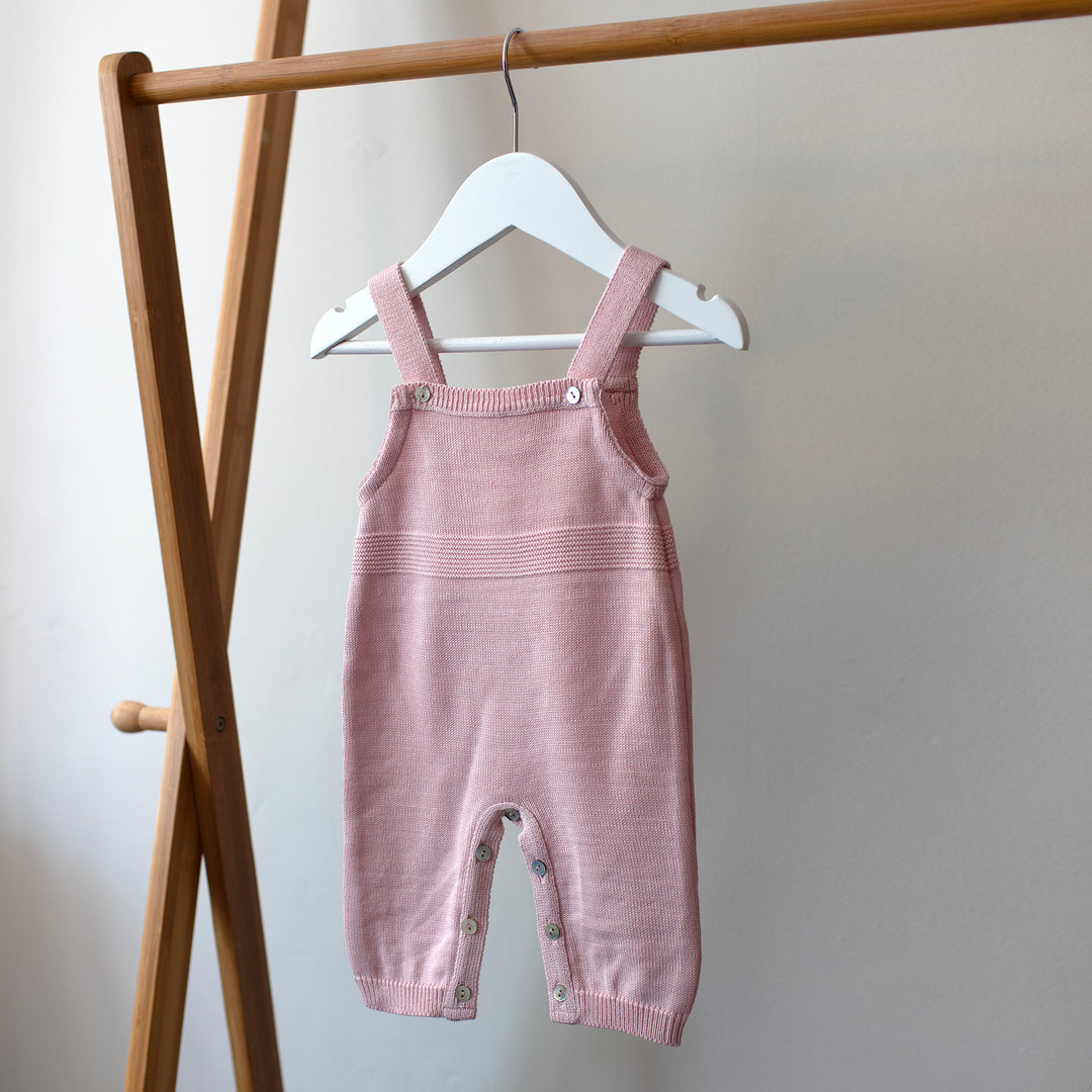 Mabel & Fox - Knitted Dungarees - Pink - Mabel & Fox