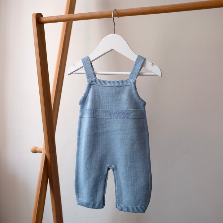 Mabel & Fox - Knitted Dungarees - Blue - Mabel & Fox