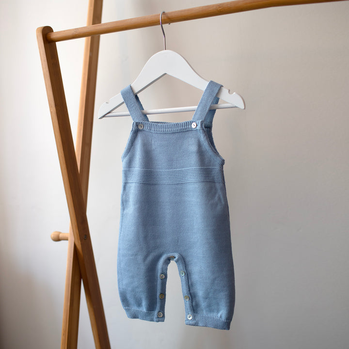 Mabel & Fox - Knitted Dungarees - Blue - Mabel & Fox