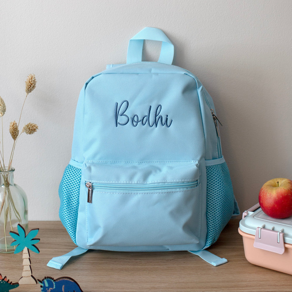Mabel & Fox - Personalised Kids Mini Backpack - Blue - Mabel & Fox