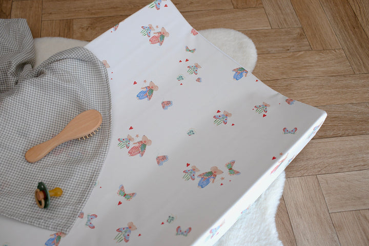 Mabel & Fox - Wedge Baby Changing Mat - Butterfly Mice - Mabel & Fox