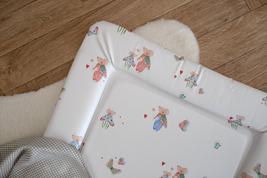 Mabel & Fox - Baby Changing Mat - Butterfly Mice - Mabel & Fox