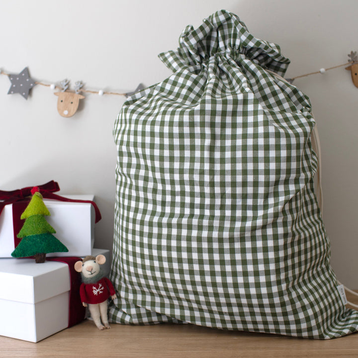 Mabel & Fox - Green Gingham Gift Sack - Mabel & Fox