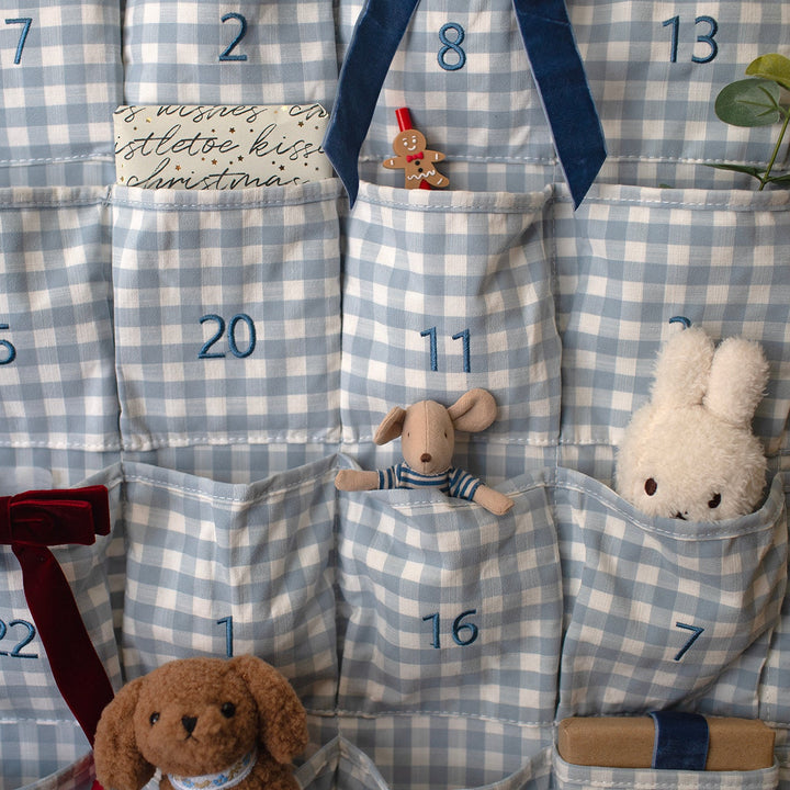 Mabel & Fox - Blue Gingham Advent Calendar