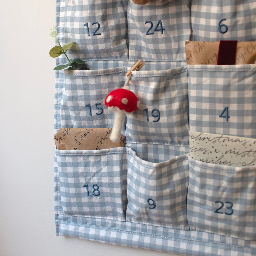 Mabel & Fox - Blue Gingham Advent Calendar