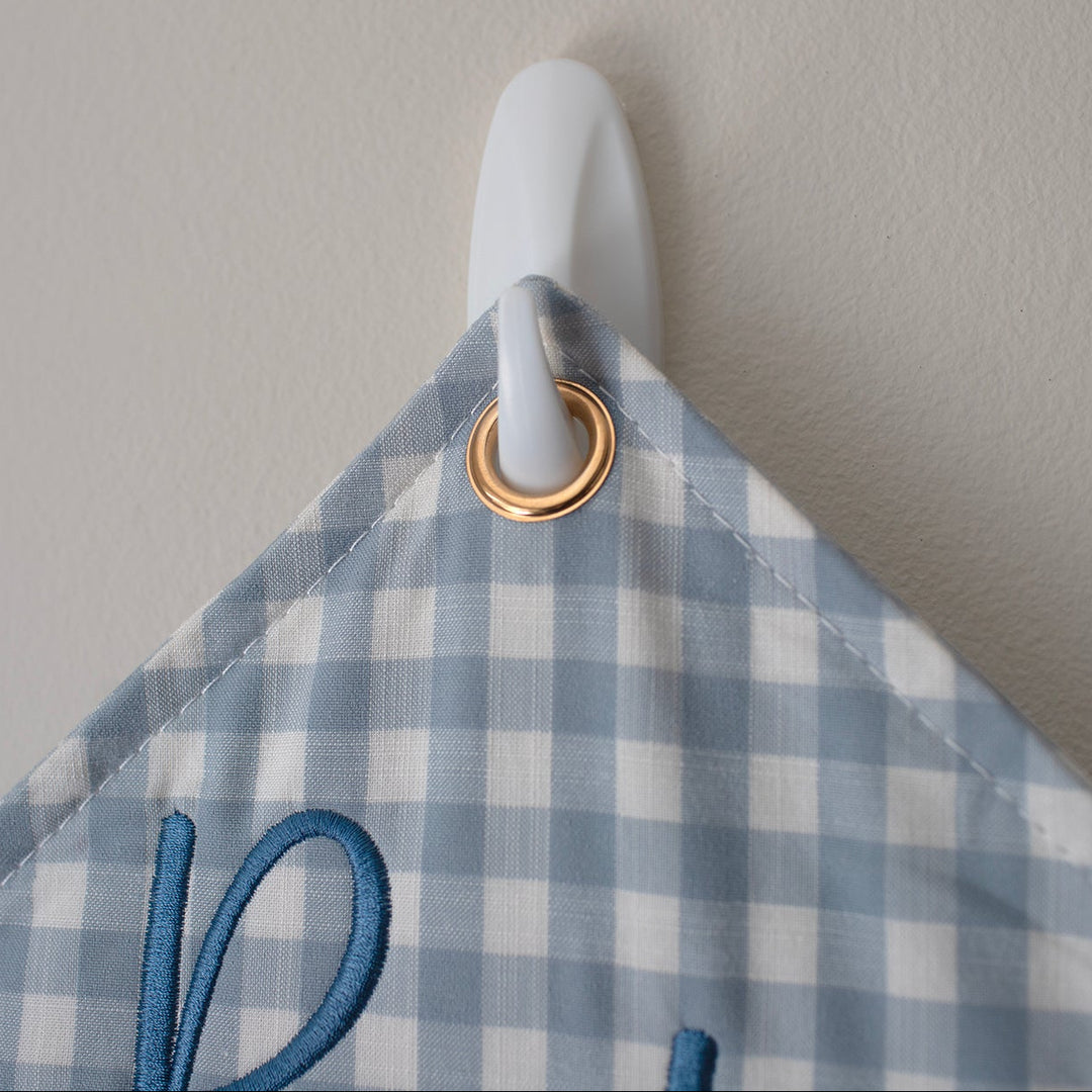 Mabel & Fox - Blue Gingham Advent Calendar - Embroidered