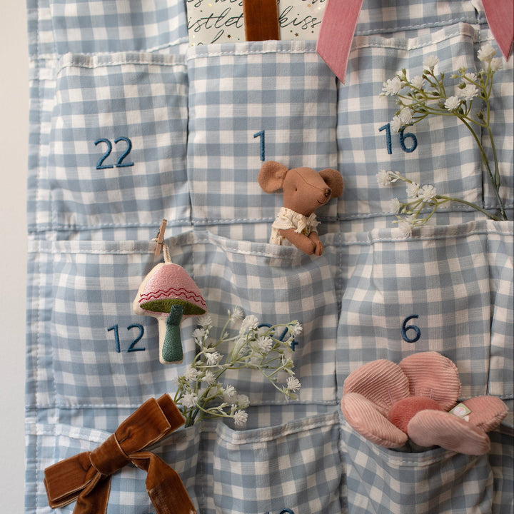 Mabel & Fox - Blue Gingham Advent Calendar