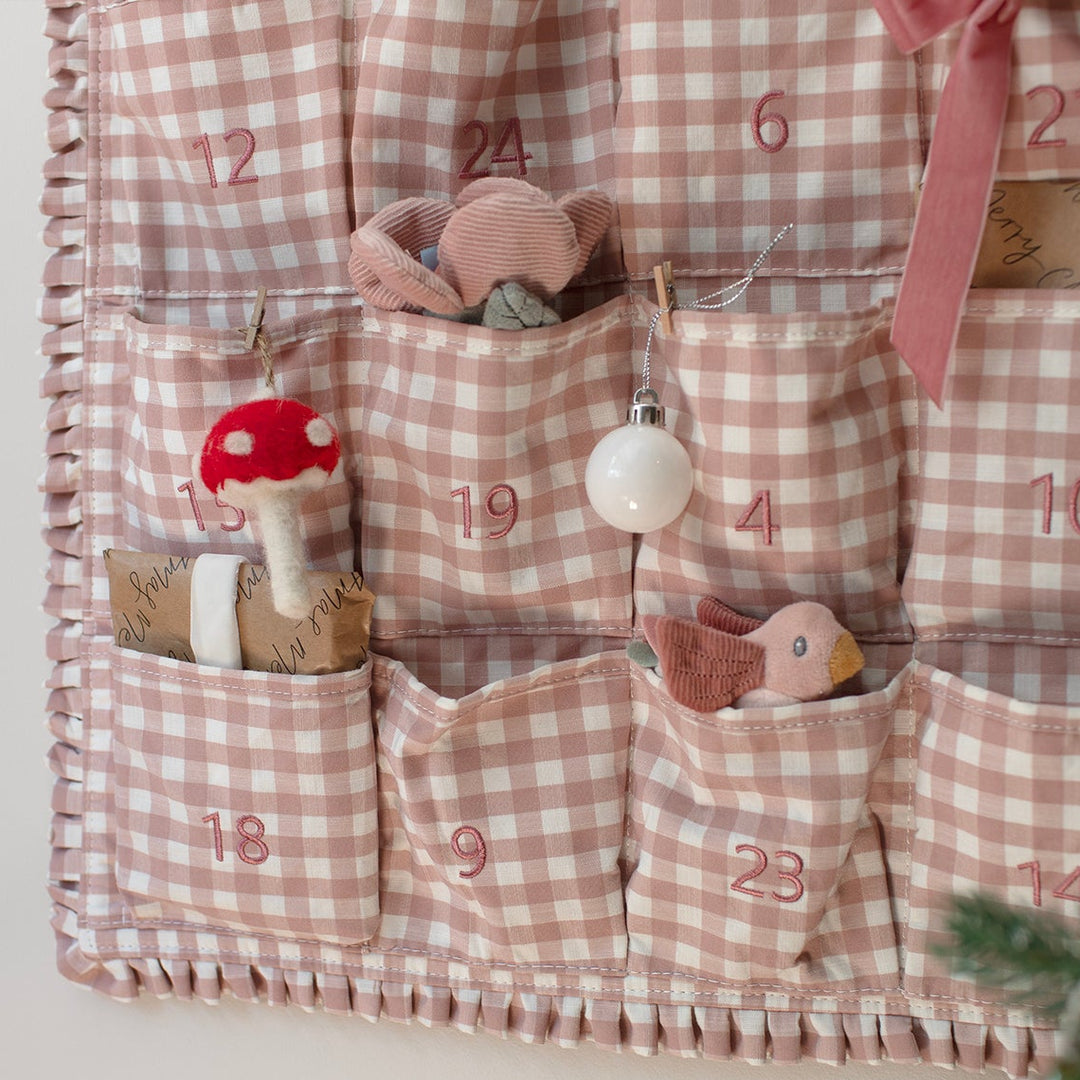 Mabel & Fox - Pink Gingham Ruffle Advent Calendar