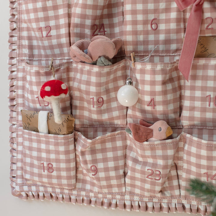 Mabel & Fox - Pink Gingham Ruffle Advent Calendar