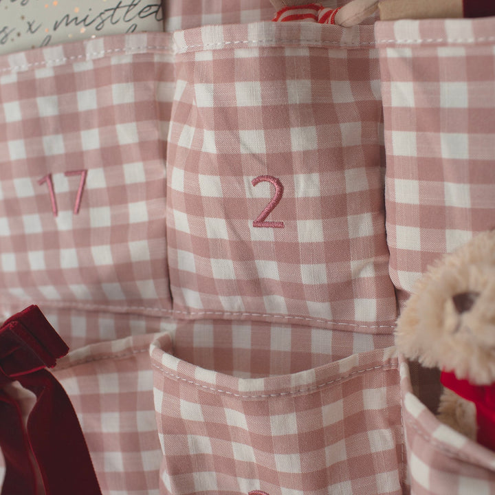 Mabel & Fox - Pink Gingham Ruffle Advent Calendar