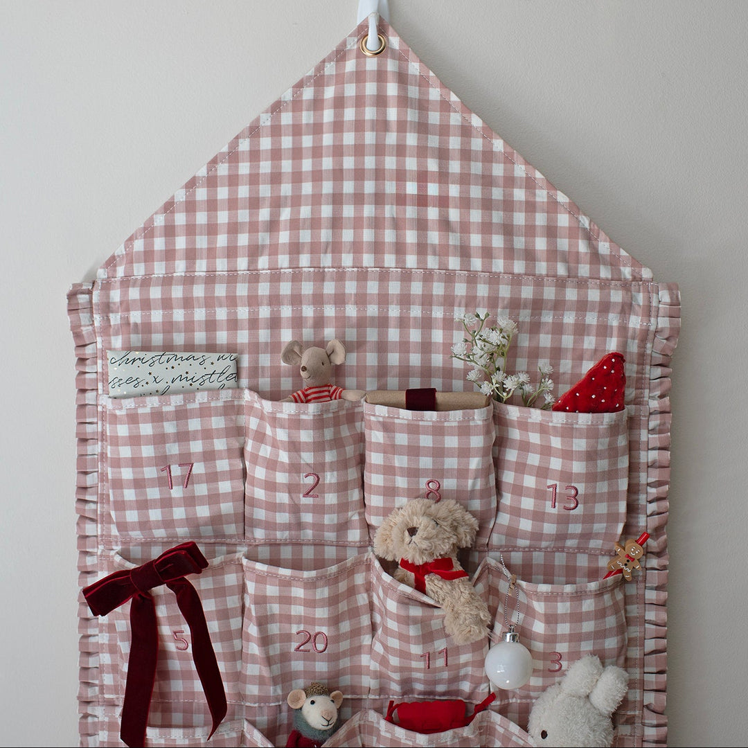 Mabel & Fox - Pink Gingham Ruffle Advent Calendar