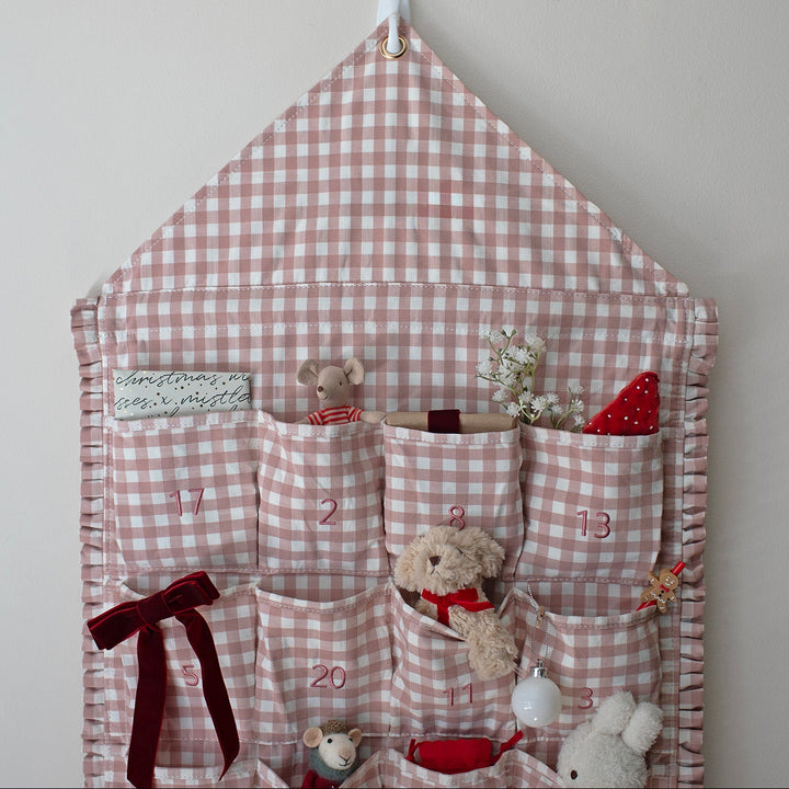 Mabel & Fox - Pink Gingham Ruffle Advent Calendar