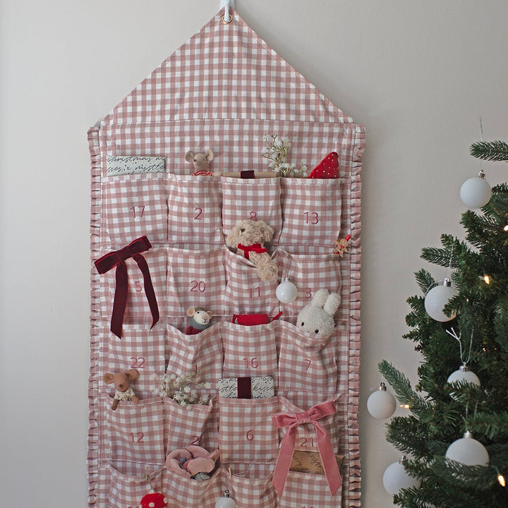 Mabel & Fox - Pink Gingham Ruffle Advent Calendar