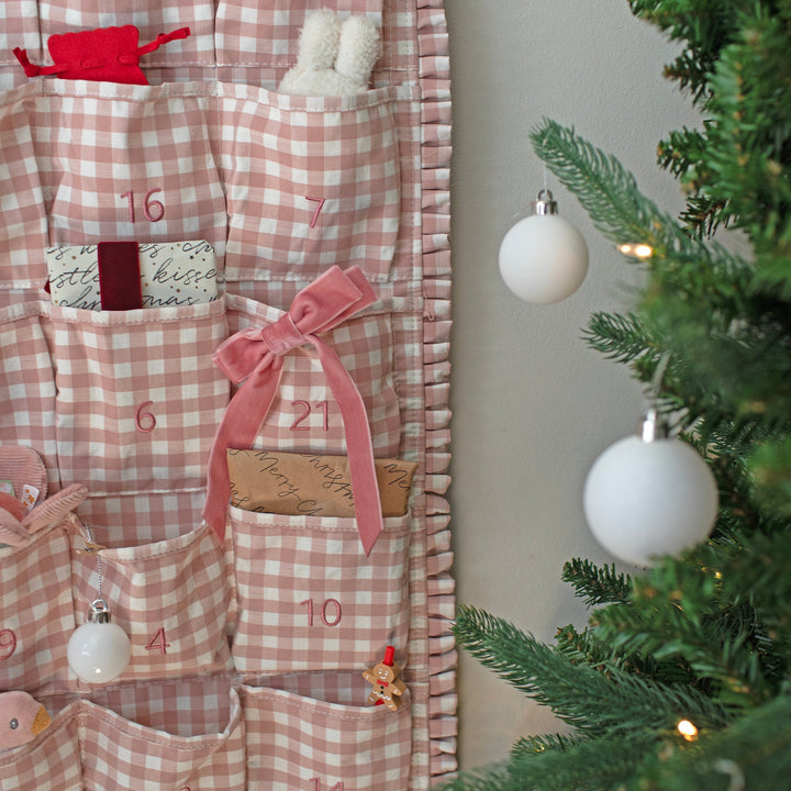 Mabel & Fox - Pink Gingham Ruffle Advent Calendar