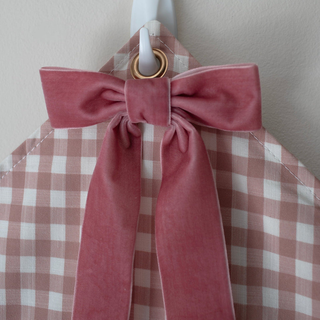Mabel & Fox - Personalised Pink Gingham Ruffle Advent Calendar - Velvet Bow