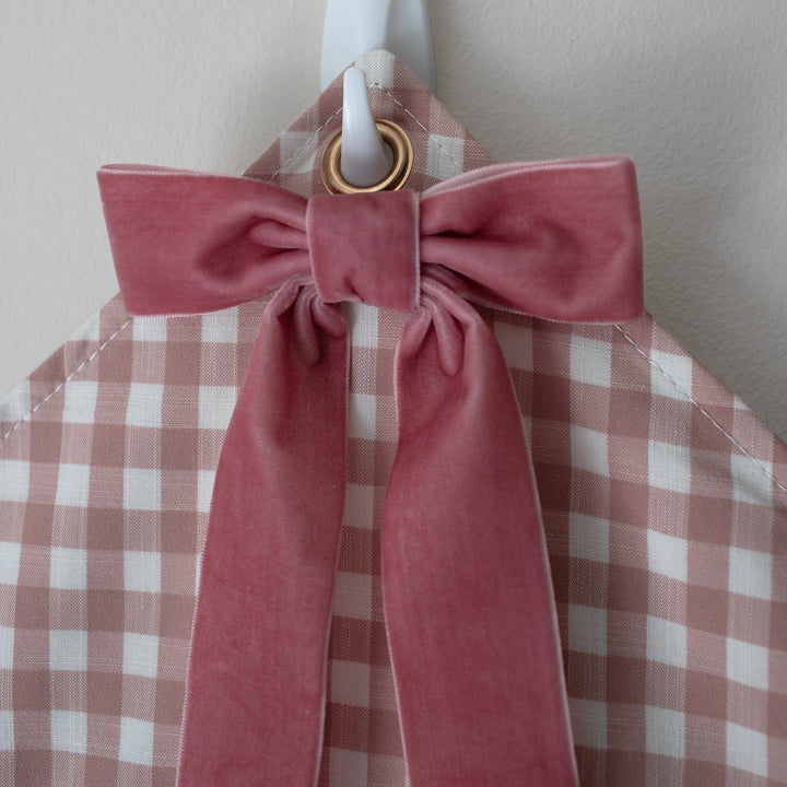 Mabel & Fox - Personalised Pink Gingham Ruffle Advent Calendar - Velvet Bow