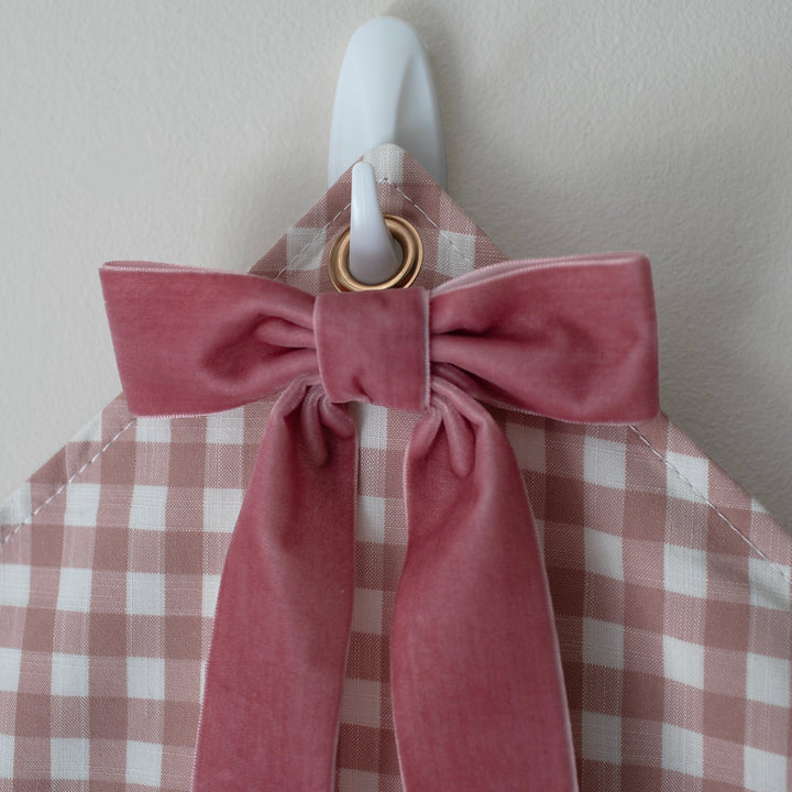 Mabel & Fox - Personalised Pink Gingham Advent Calendar - Velvet Bow