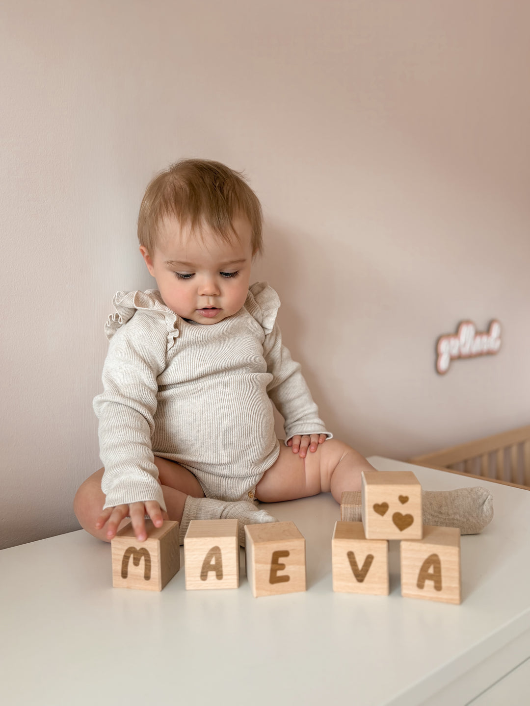 Mabel & Fox - Personalised Wooden Blocks - Playful Rounded